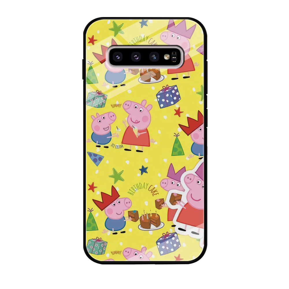 Peppa Pig Birthday Momment Samsung Galaxy S10 Case