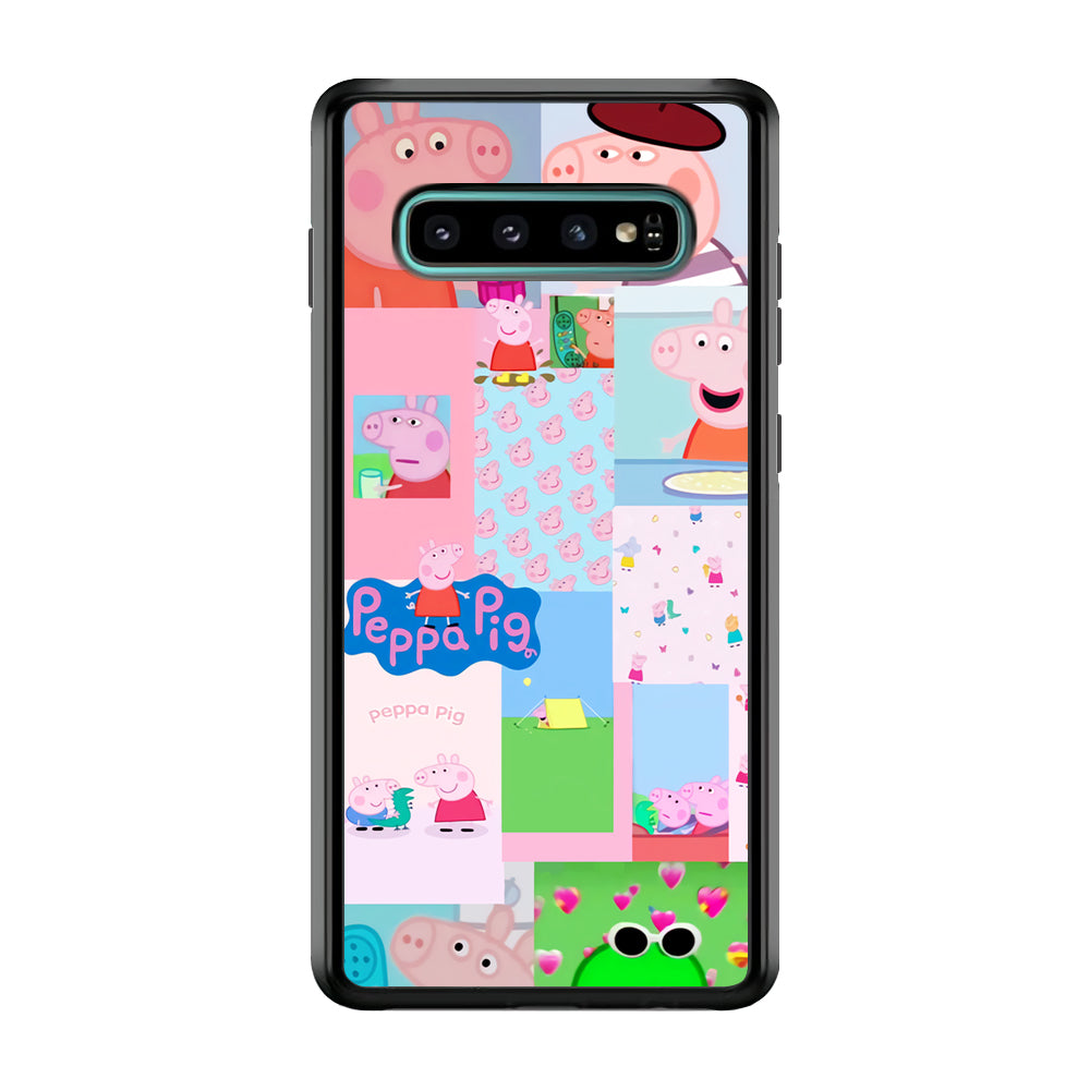 Peppa Pig George Collage Samsung Galaxy S10 Plus Case