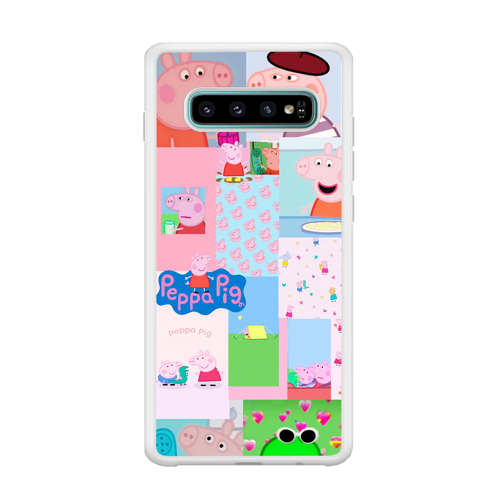 Peppa Pig George Collage Samsung Galaxy S10 Plus Case