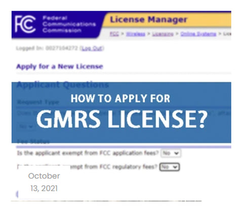 《How to Apply for GMRS License》blog cover