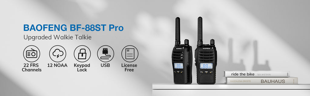 Baofeng BF-88ST Pro Walkie Talkies - 3 Pack, Long Range Radios Walkie  Talkies for Kids and Adults, Upgraded from BF-88ST NOAA VOX Dual Watch,  with