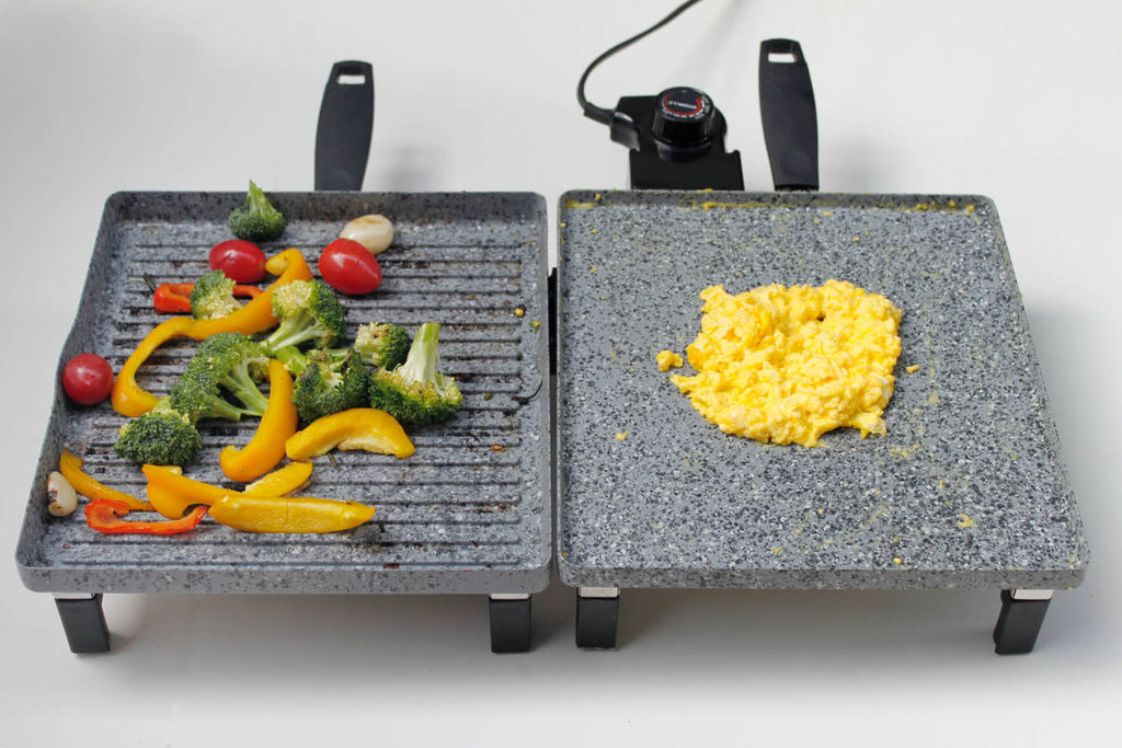 Atgrills electric grill griddle combo with stone coating