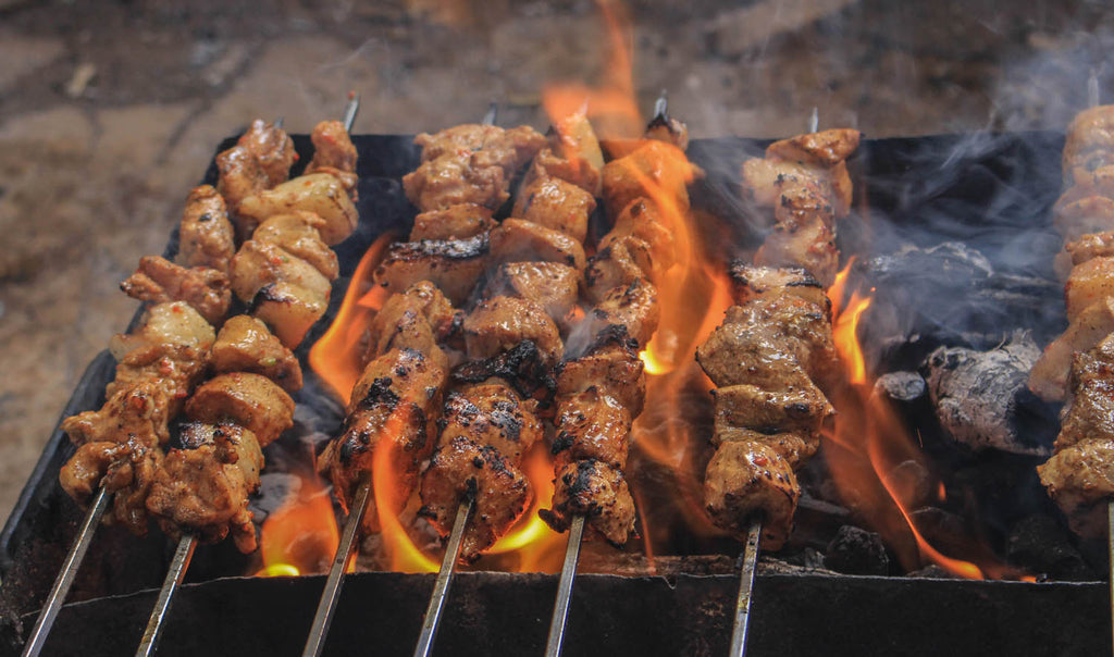 Grilled Meat on grill