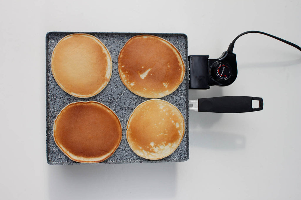 Pancakes on Atgrills electric griddle pan