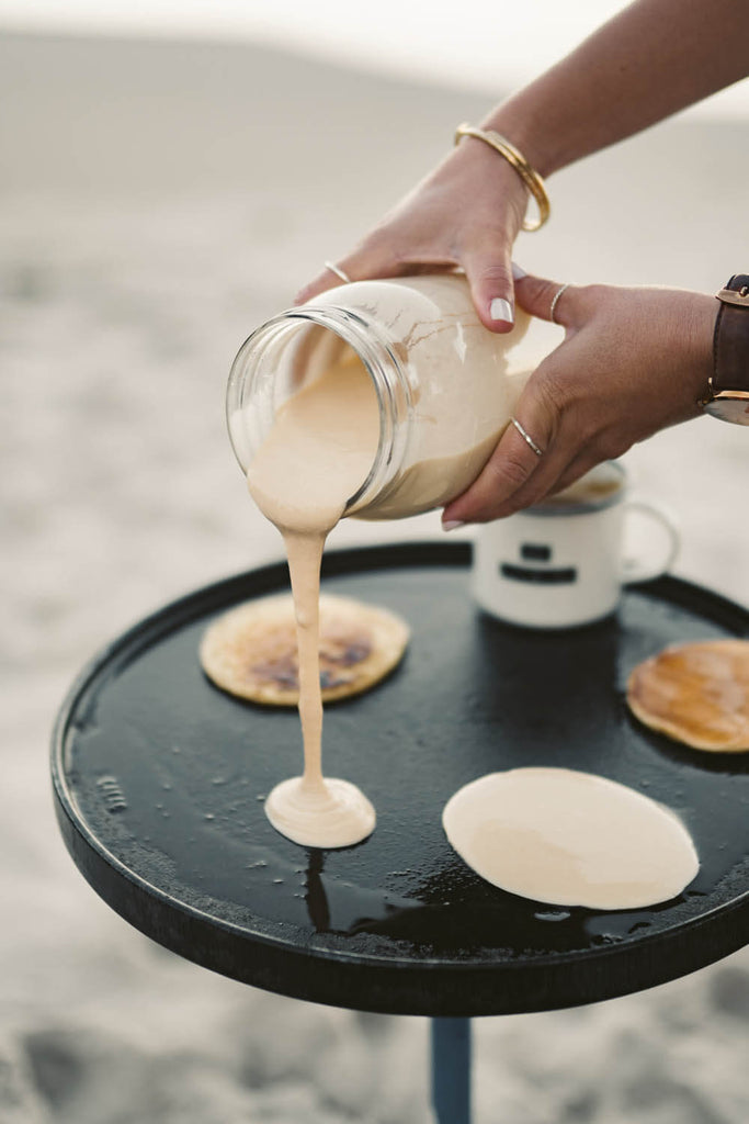 Person cooking pancake