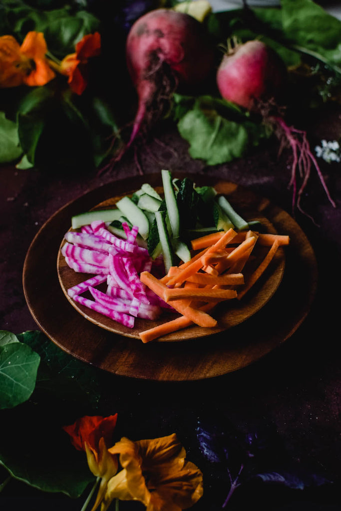 verduras en rodajas