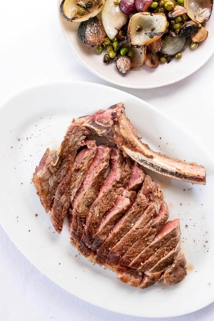 Steak on table