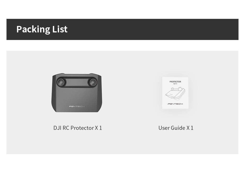 DJI Mini 3 Pro RC Protector - packing list