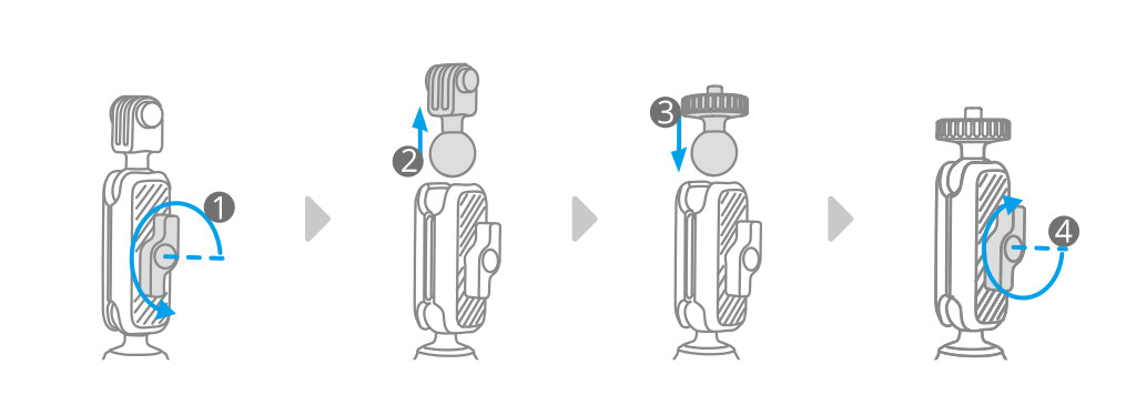 Action Camera Handlebar Mount - Installation 3