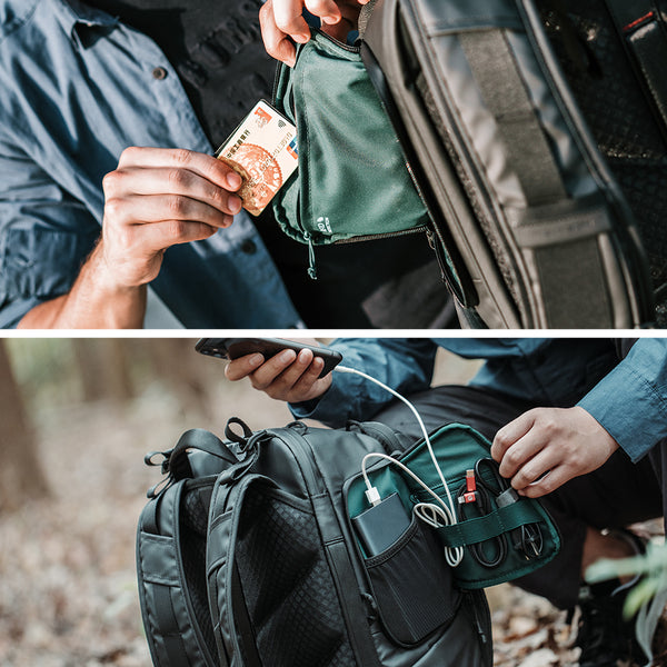 OneMo backpack both sides pockets