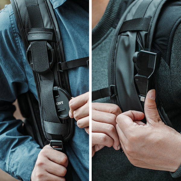 OneMo backpack magnetic pockets