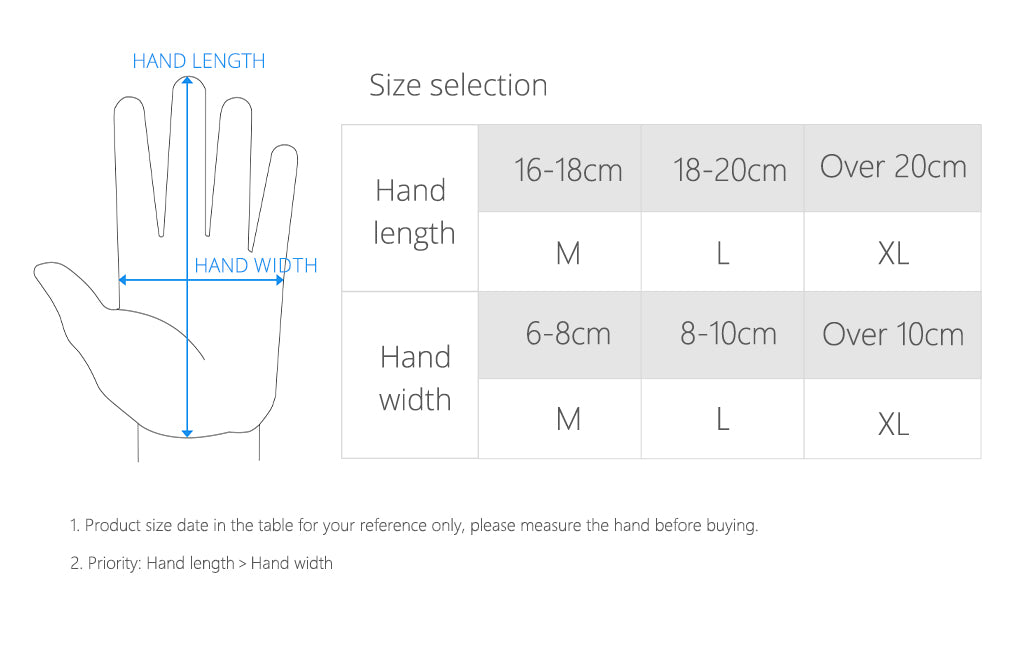 Size selection-Photography gloves