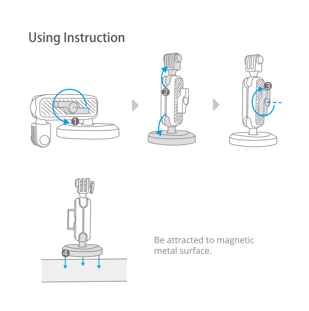 Магнитное крепление для экшн-камеры - инструкция по использованию