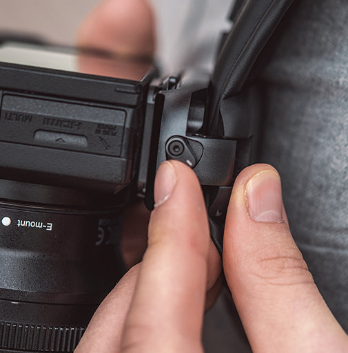 Beetle Camera Clip - attach on backpack strap 2