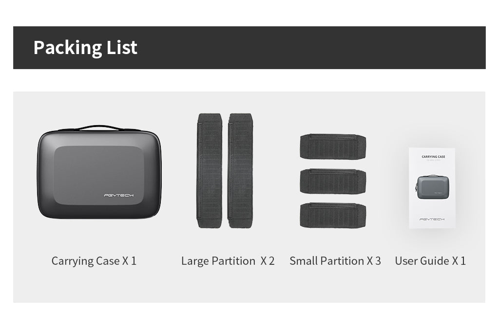 Θήκη μεταφοράς DJI Mini 3 Pro - Λίστα συσκευασίας