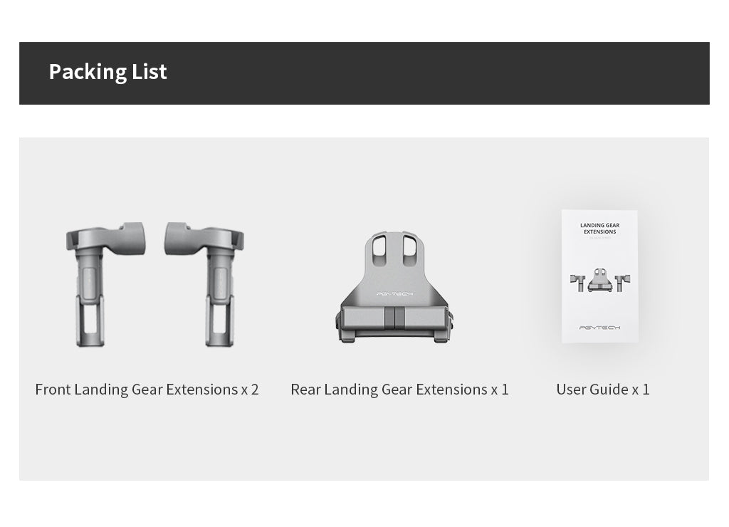 DJI Mini 3 Pro Landing Gear Extensions-パッキングリスト