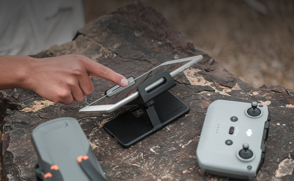 Work as a drone tablet holder or tablet stand holder