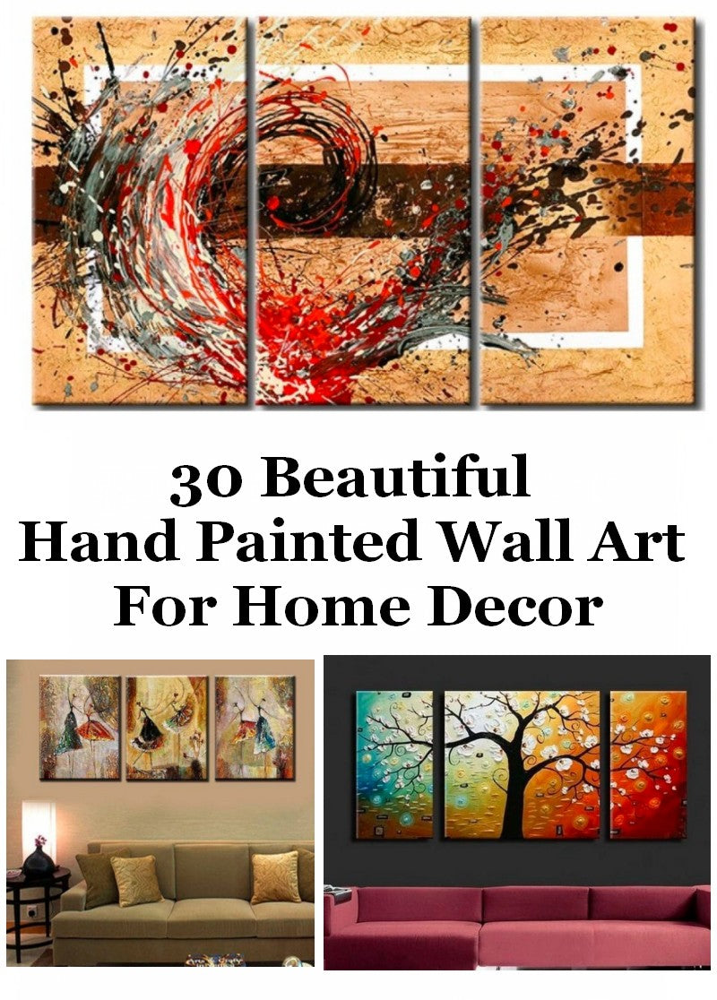 30 Simple Hand Painted Wall Art Ideas for Home Decoration, Easy Living ...