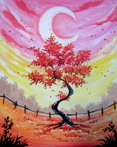 Easy Landscape Painting Ideas for Beginners, Easy Canvas Painting Ideas, Simple DIY Paintings for Beginners, Moon Painting, Easy Acrylic Paintings