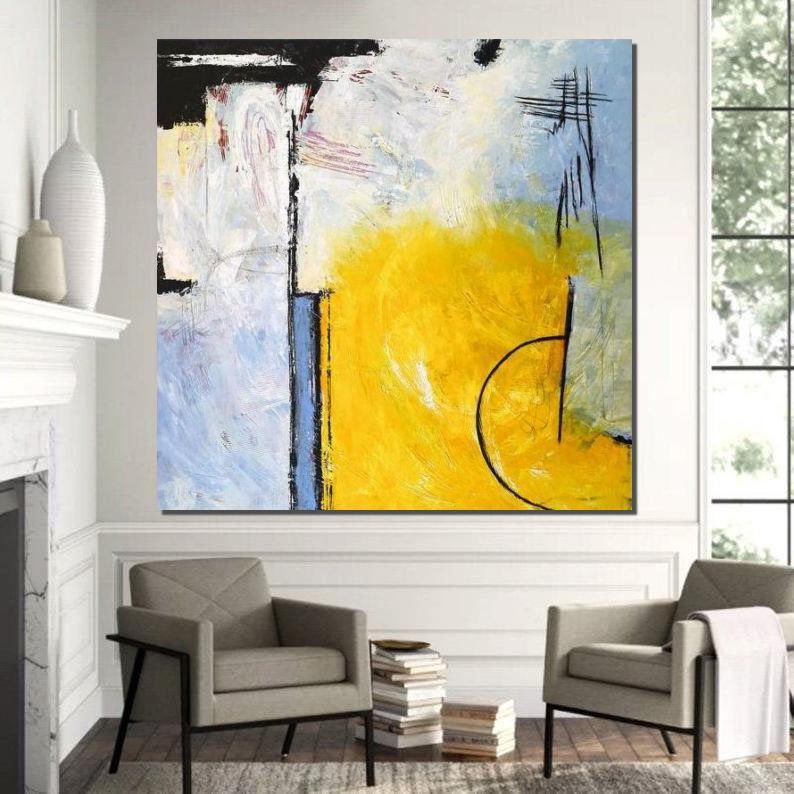 Contemporary Modern Art, Simple Acrylic Painting Ideas, Large Abstract Paintings for Dining Room, Living Room Canvas Art Ideas