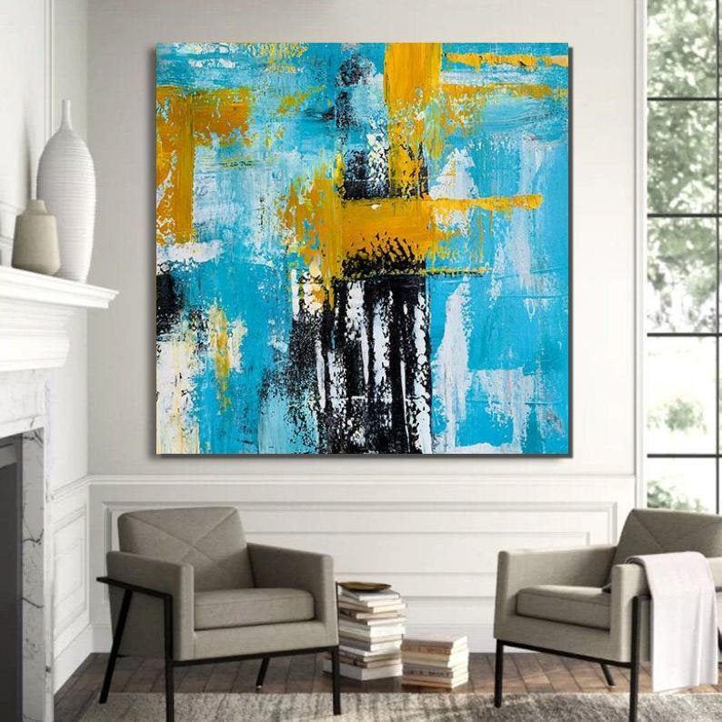 Contemporary Modern Art, Simple Canvas Painting, Acrylic Paintings for Bedroom, Living Room Wall Painting