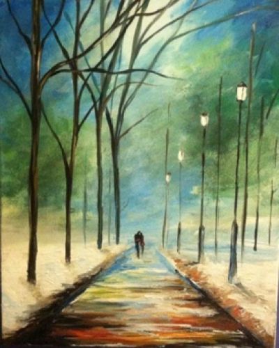 Easy Landscape Painting Ideas for Beginners, Easy Canvas Painting Ideas, Simple DIY Paintings for Beginners, Forest Painting, Easy Acrylic Paintings