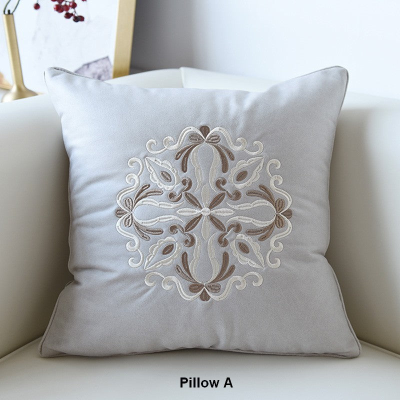 Modern Sofa Pillows, Flower Pattern Decorative Throw Pillows, Contemporary Throw Pillows, Large Decorative Pillows for Living Room