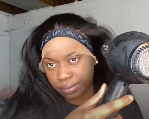 frontal wig installApply the lace