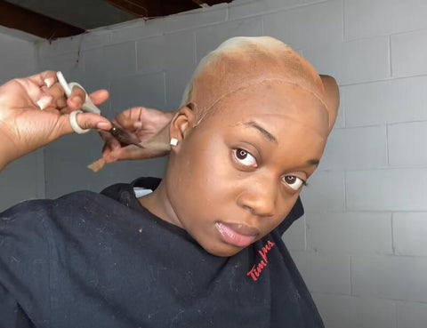 frontal wig install Melt your wig cap