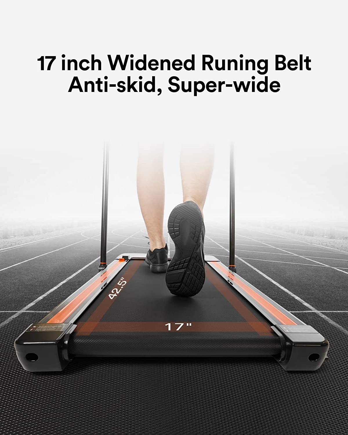 UR2.5HP Folding Electric Treadmill Walking Jogging Machine for Home Office with Remote Control Black