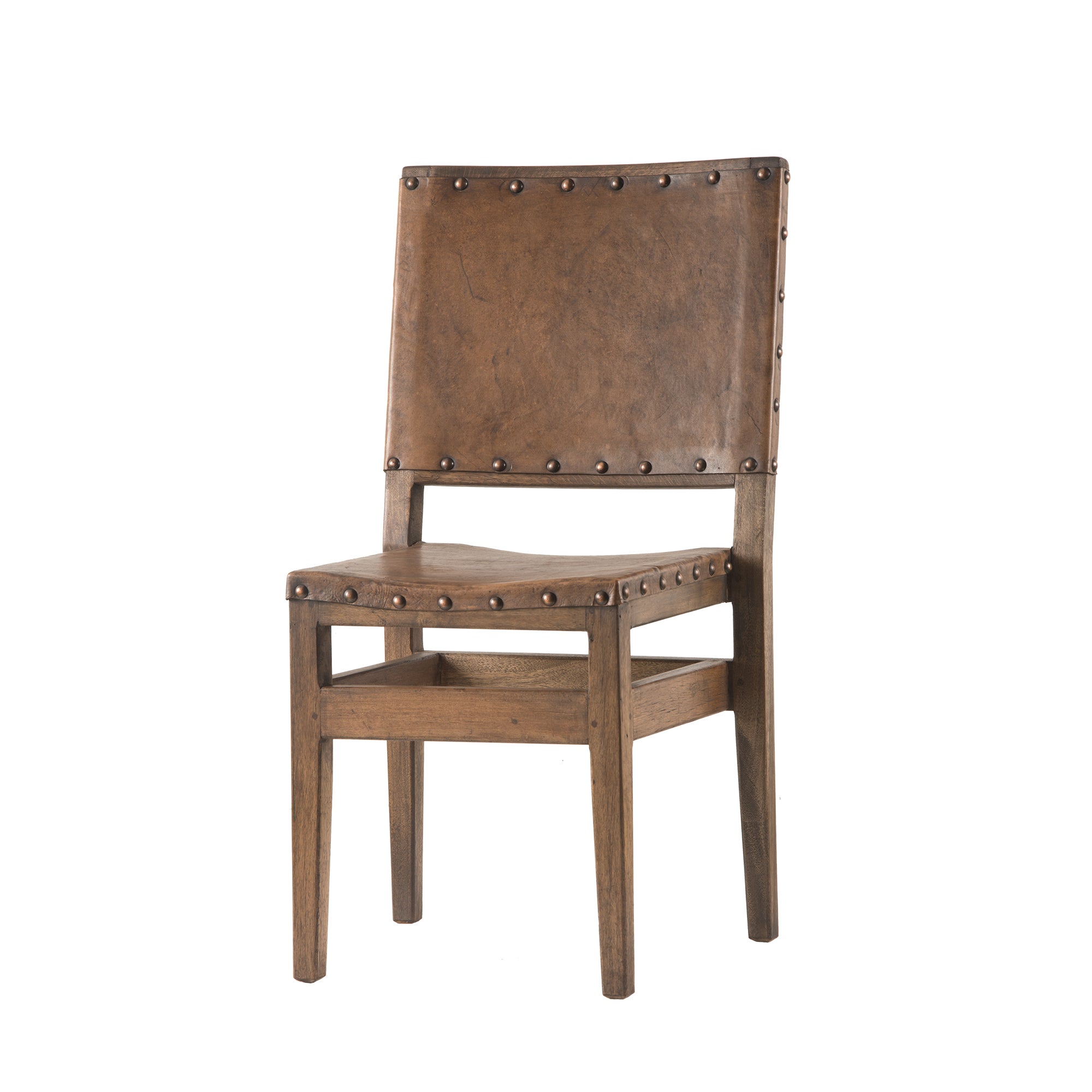 Reclaimed Wood & Leather Low Back Counter Stool (24