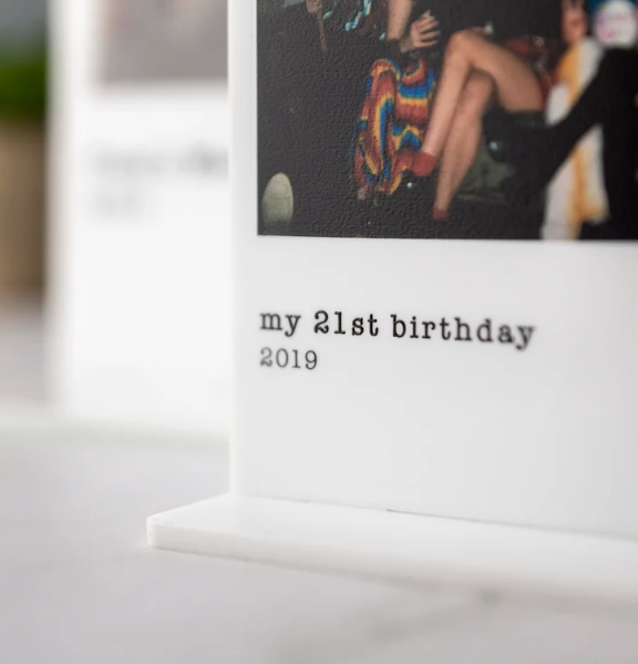 Custom Photo Print Plaque with Personalized Message