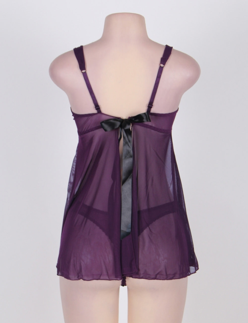Plus Purple Queen Dress Lingerie Set