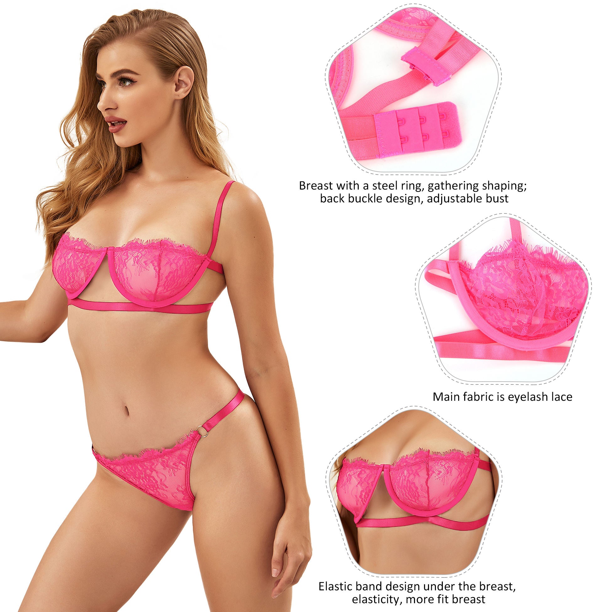 Darling Rosebud Lace Lingerie Set