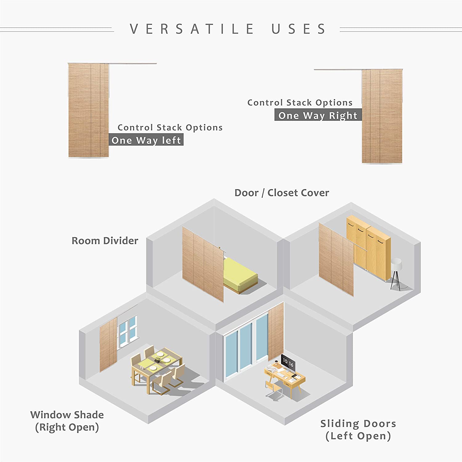 Panel Fabric Set (2 or 4 Panels) | Light Filtering | Marble