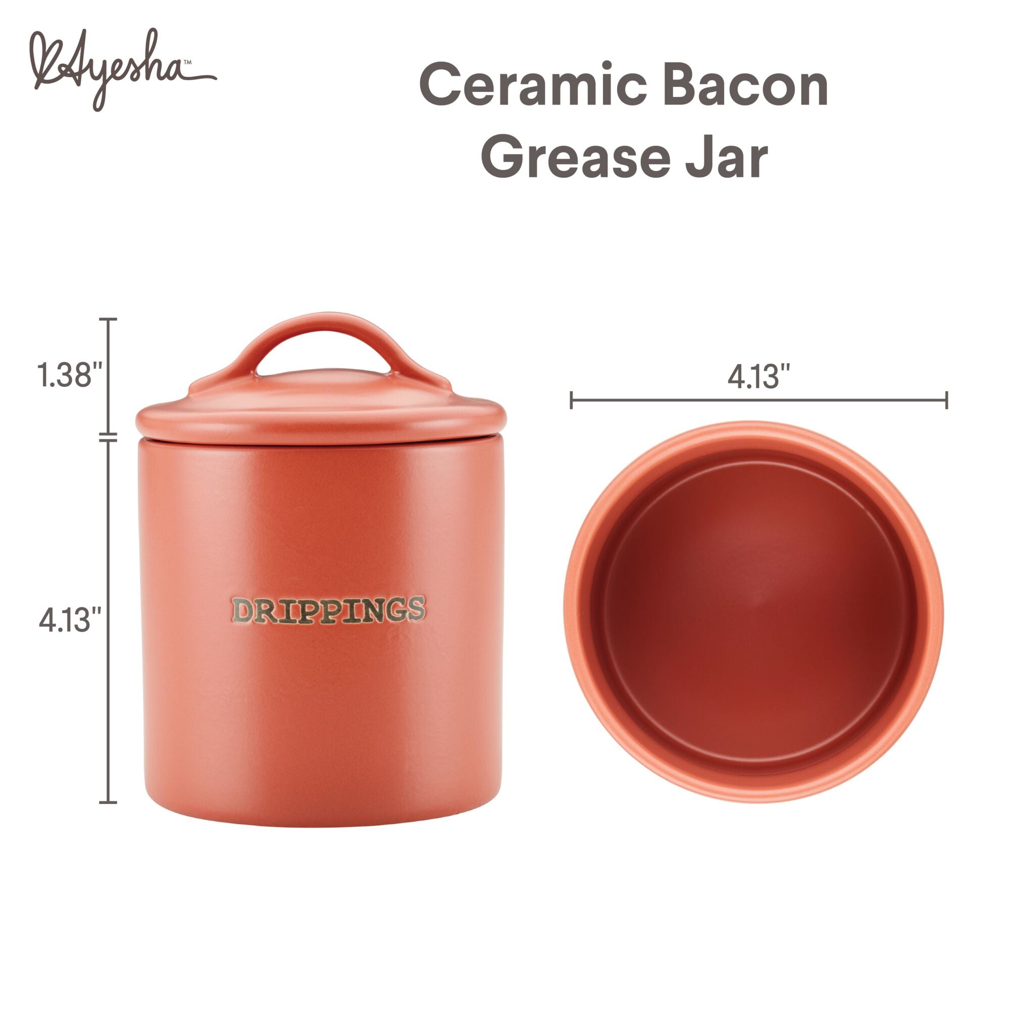 Ceramics 21-Ounce Bacon Grease Jar