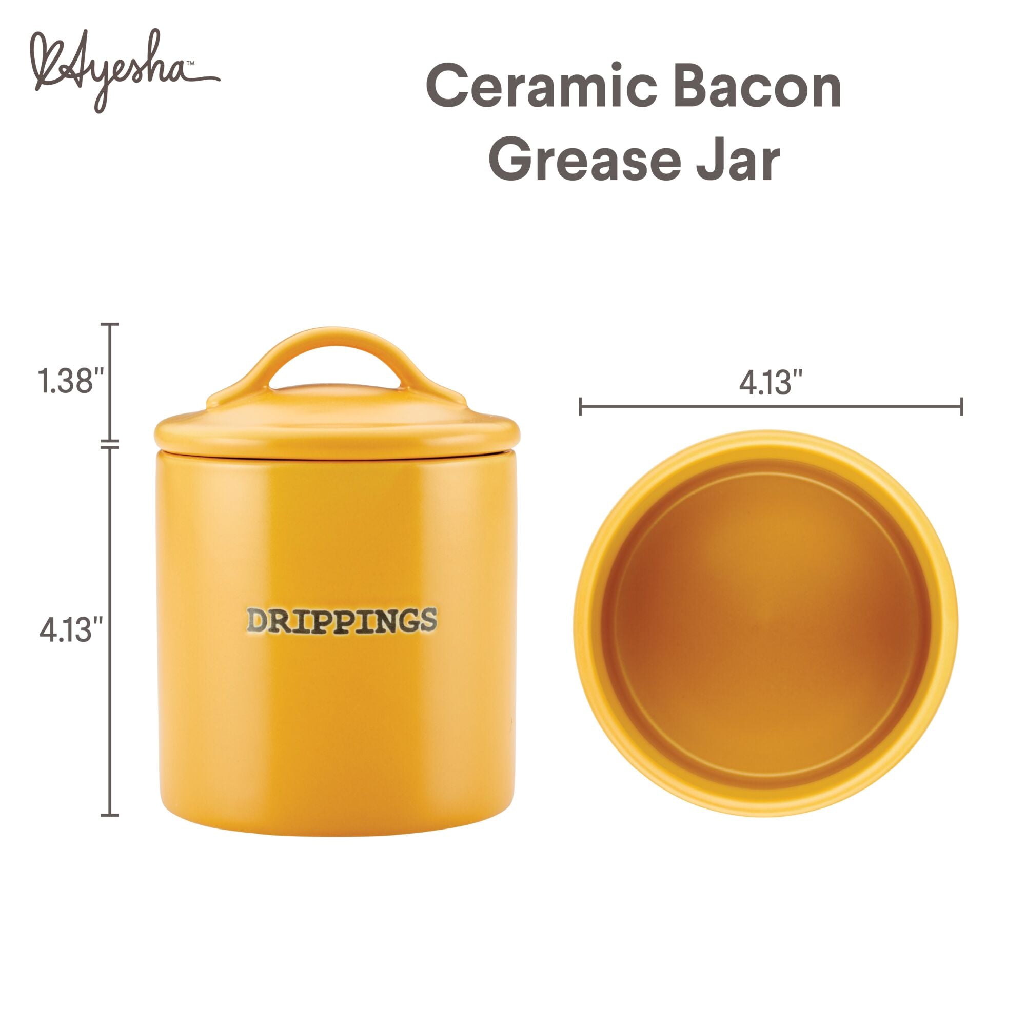 Ceramics 21-Ounce Bacon Grease Jar