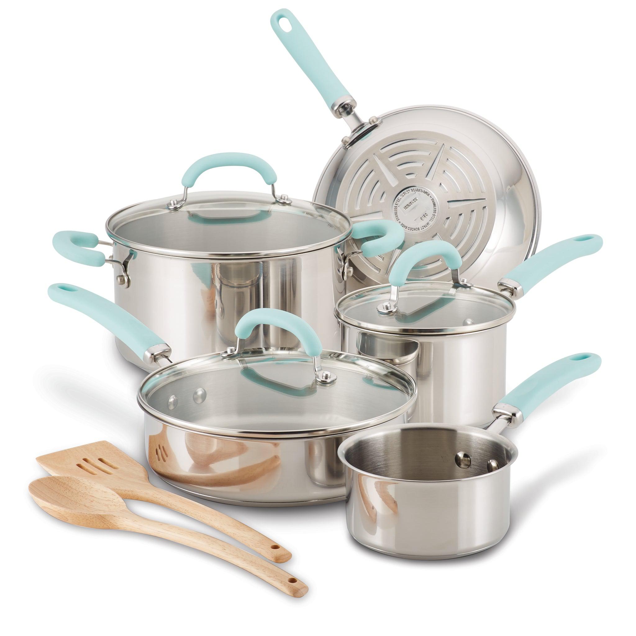 Create Delicious Stainless Steel 10-Piece Cookware Set