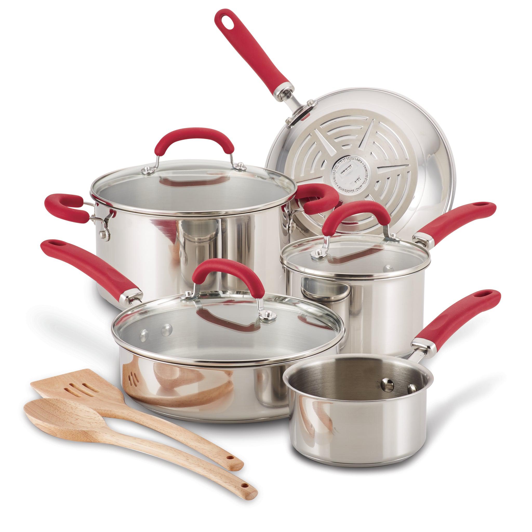 Create Delicious Stainless Steel 10-Piece Cookware Set