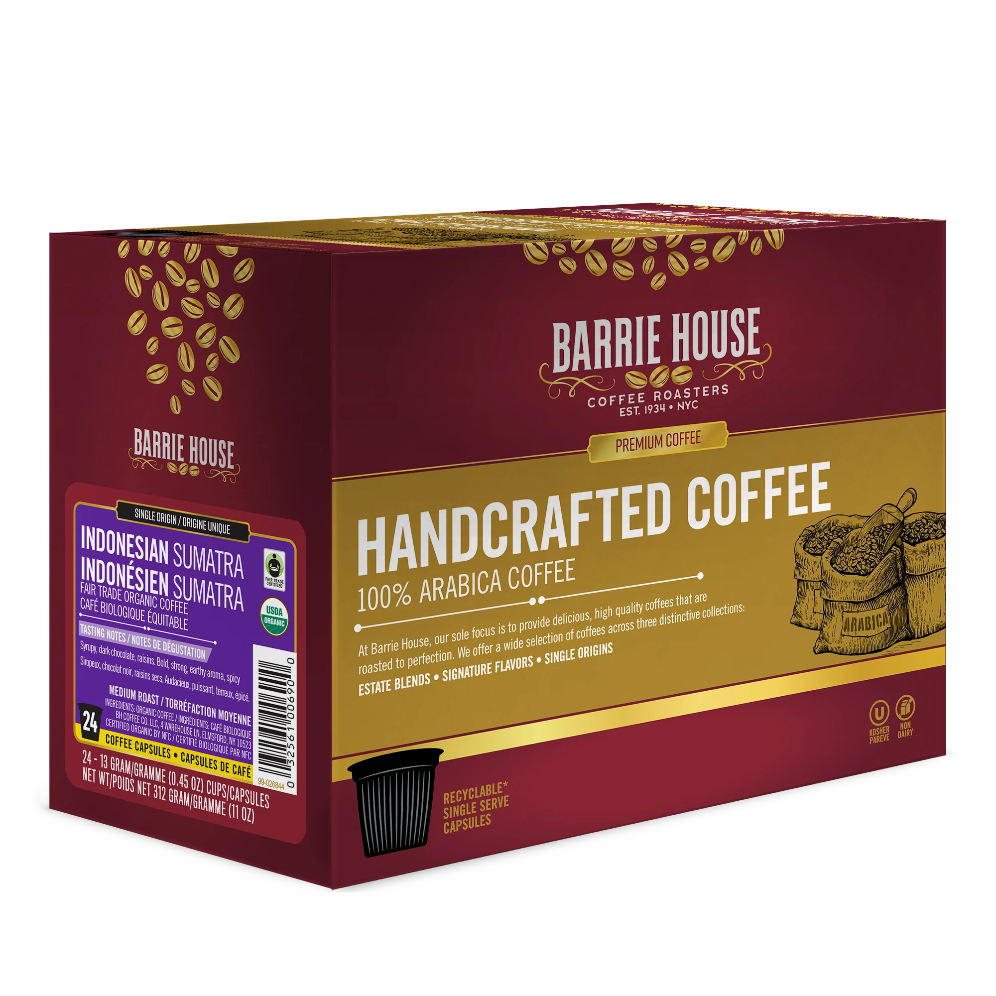Barrie House Indonesian Sumatra FTO K-Cup Coffee