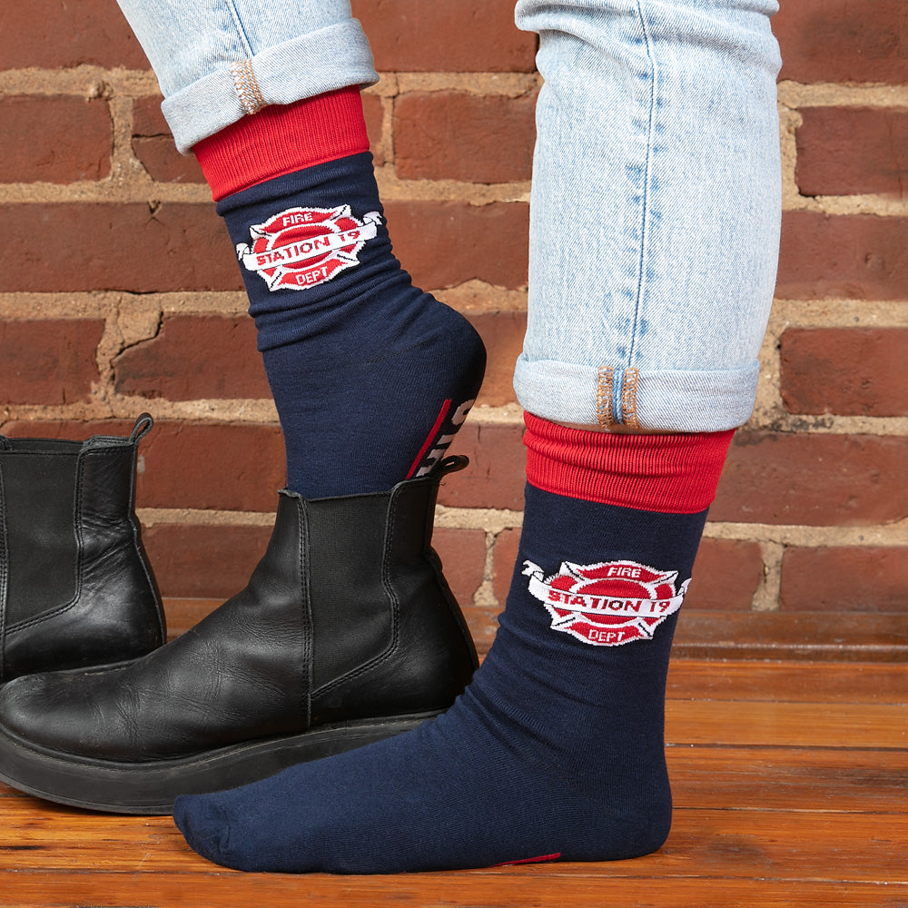 Station 19 Firehouse Badge Socks