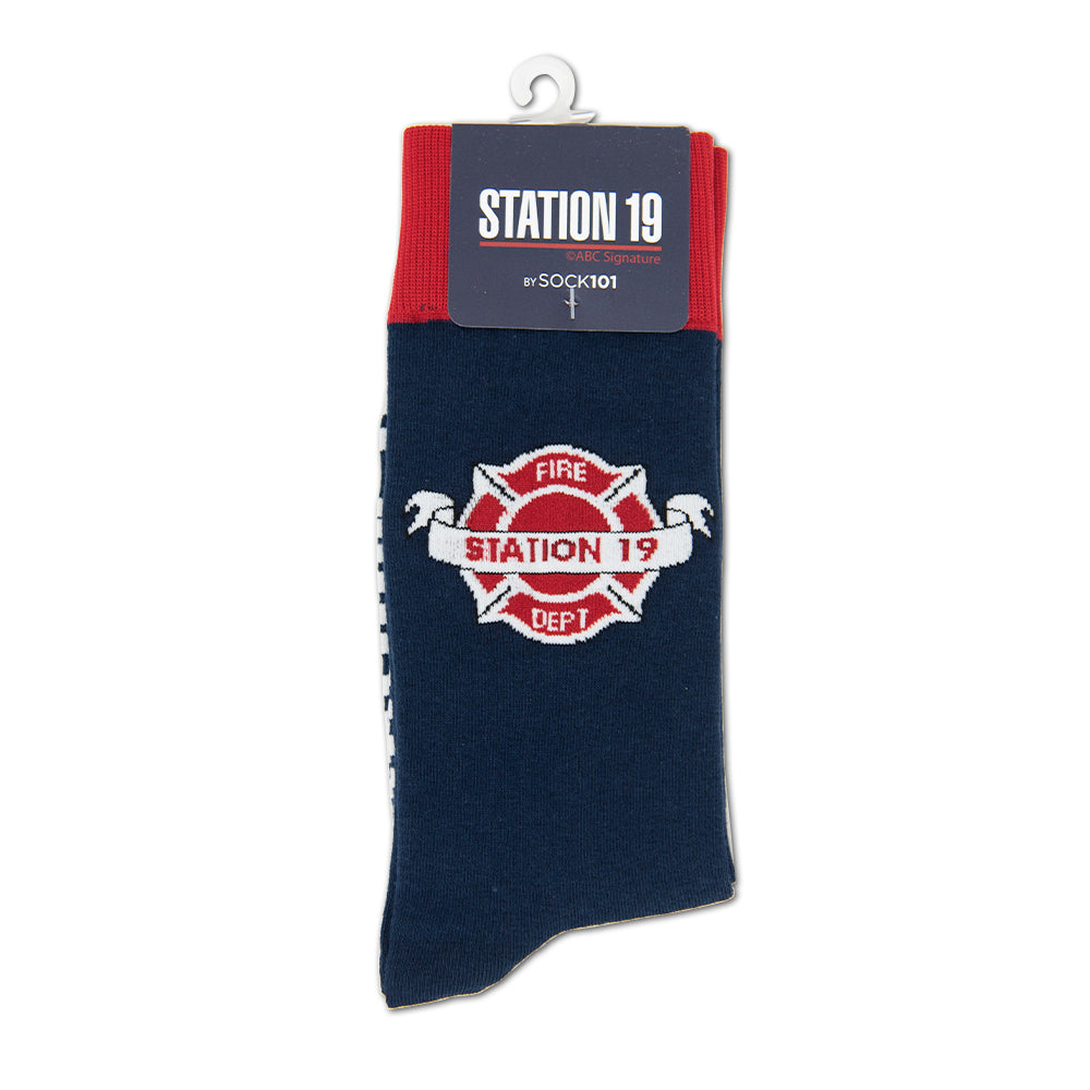 Station 19 Firehouse Badge Socks