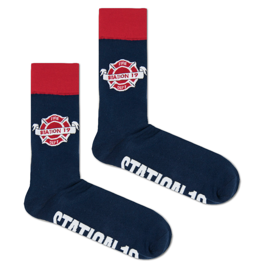 Station 19 Firehouse Badge Socks