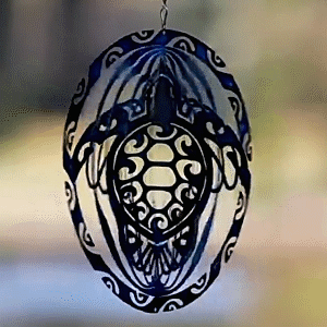 sea turtle wind spinner