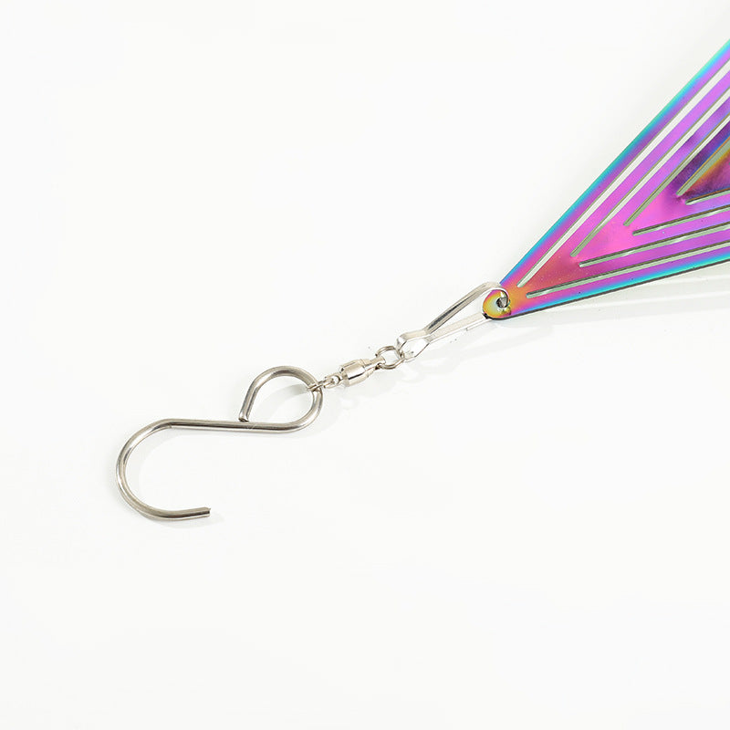 Colorful Dazzling Teardrop Shaped Hanging Reflective Wind Spinner