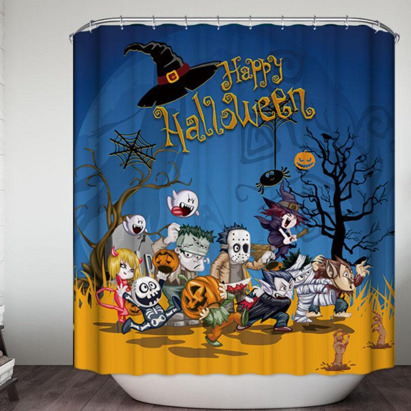 Cartoon Halloween Party Cosplay Shower Curtain