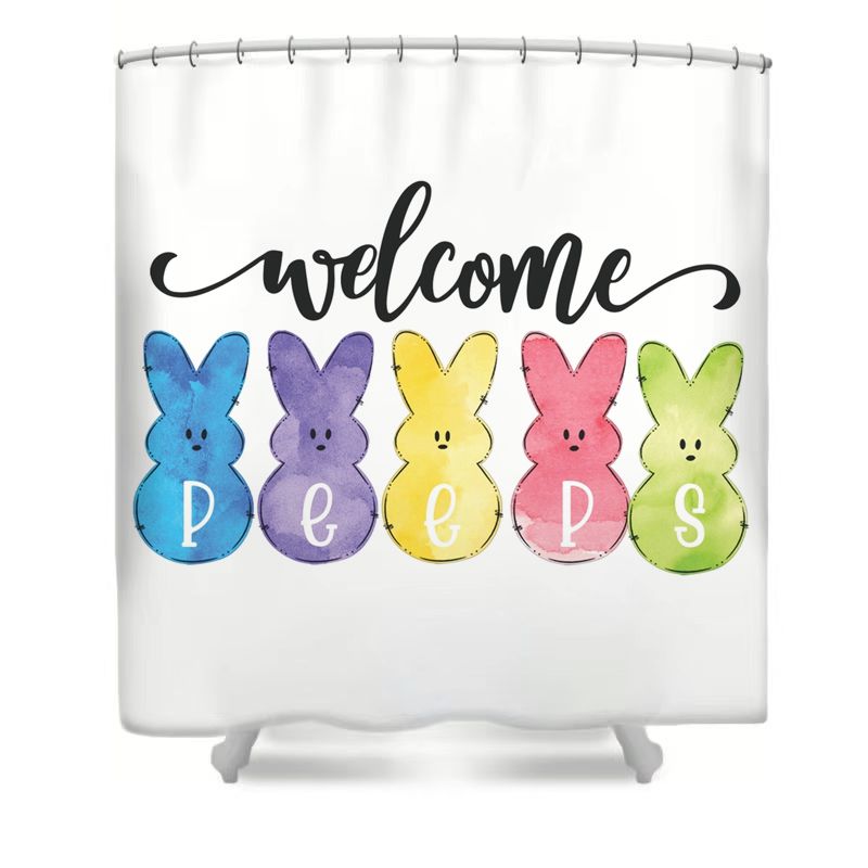 Easter Rabbit Peeps Shower Curtain