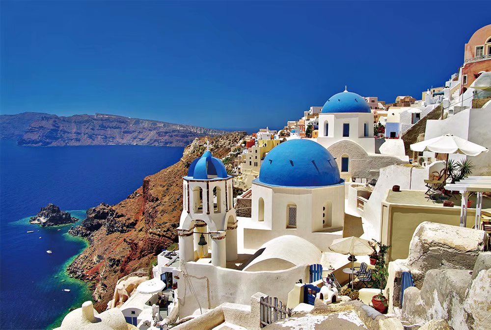 Greece Santorini Aegean Sea Beach Island 1000 Pieces Jigsaw Puzzles