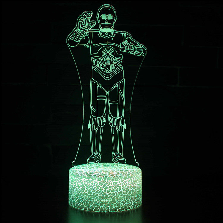 Greeting Humanoid Robot 3D Night Light