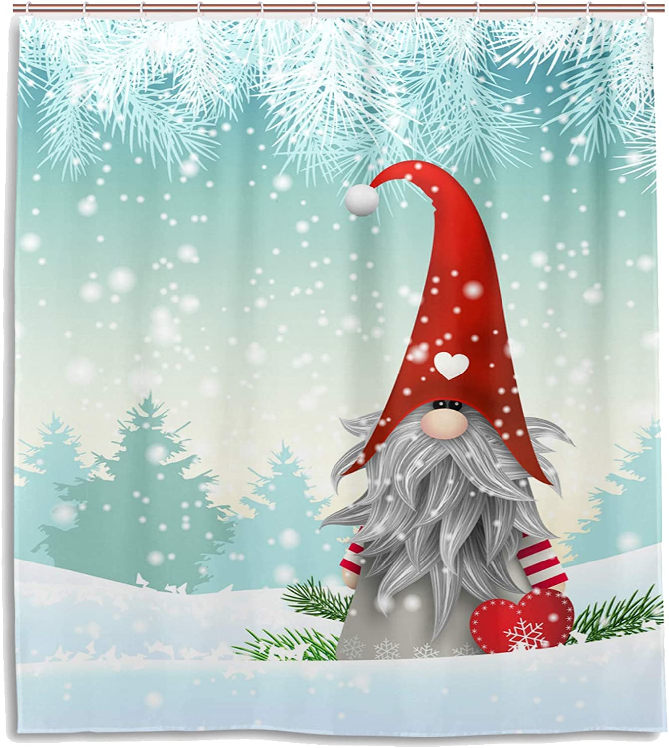 Christmas Cute Gnome Shower Curtain